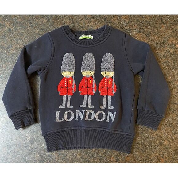 London England Toddler Embroidered‎ Sweatshirt Queen Guards Size 1-2 - Picture 1 of 5